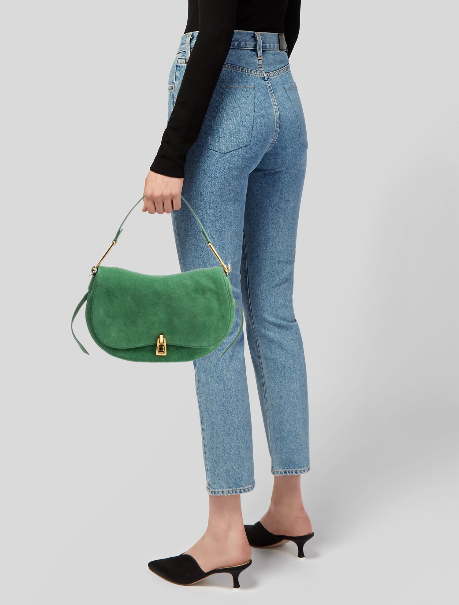 Coccinelle Suede Top Handle Bag