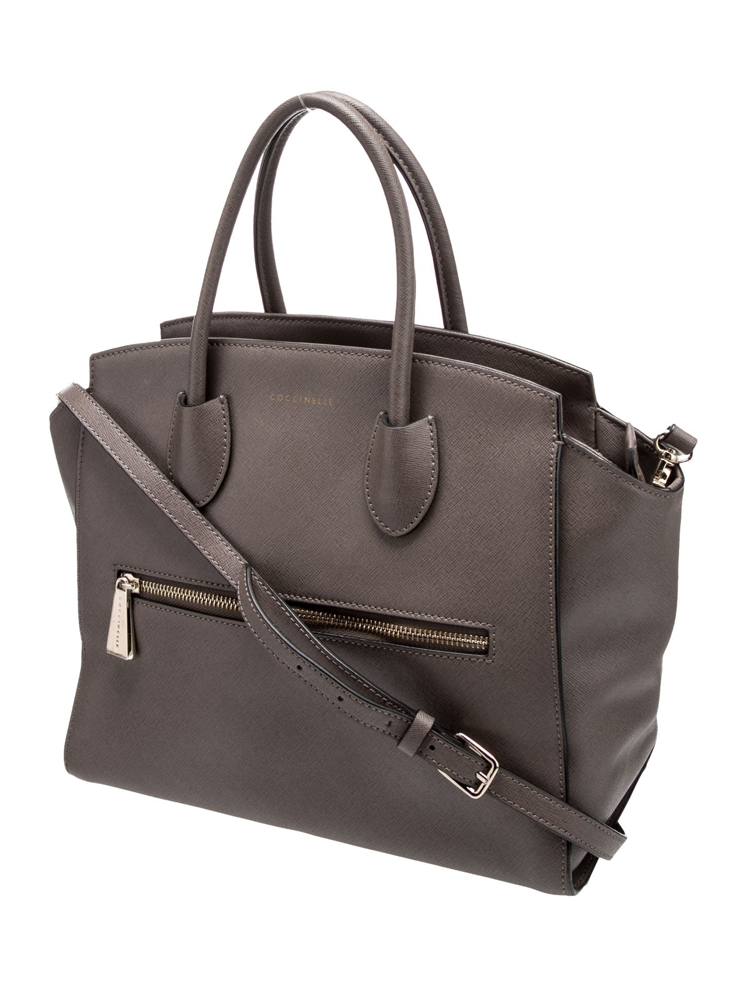 Coccinelle Saffiano Leather Top Handle Bag