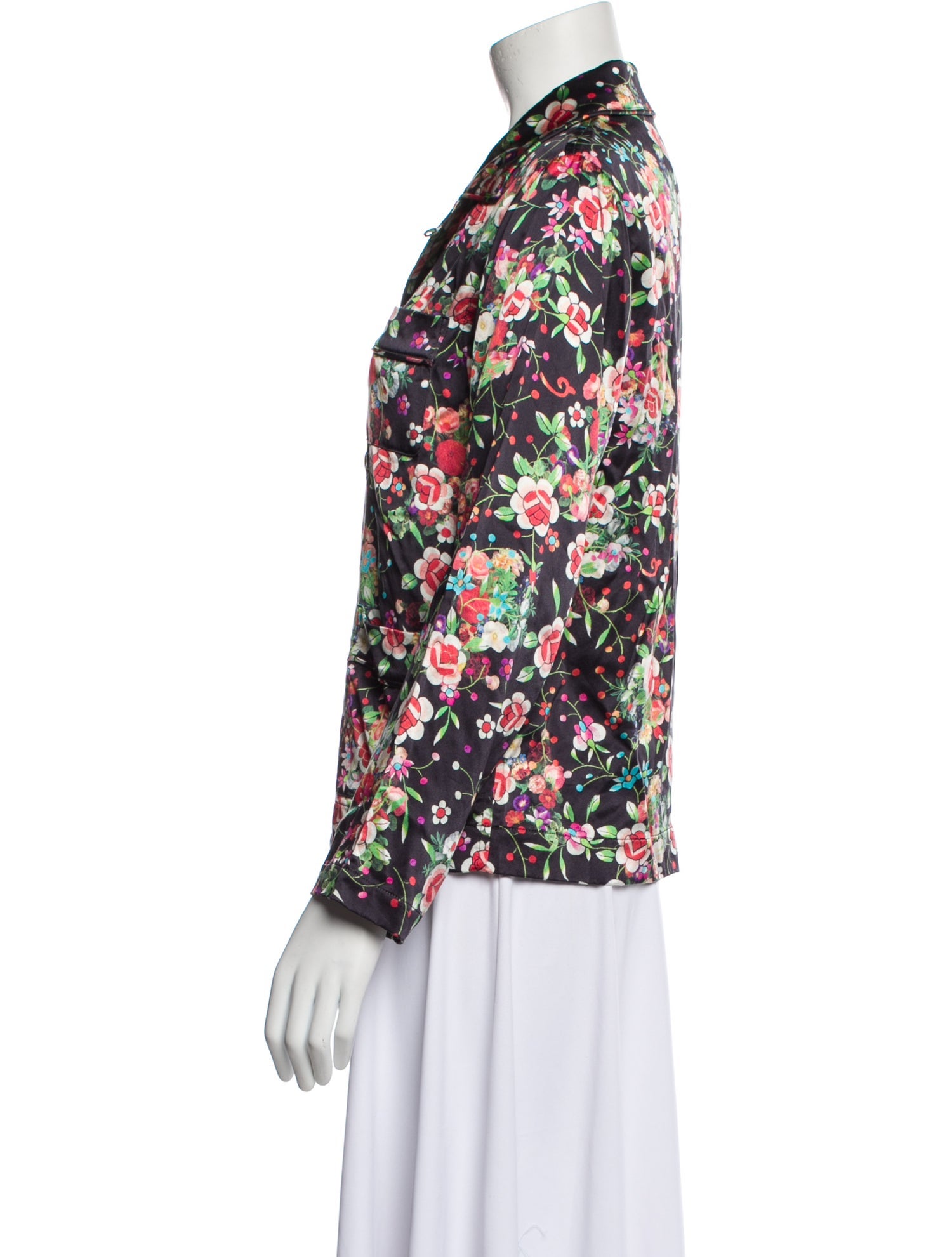 CDG by Comme des Garçons Silk Floral Print Blouse