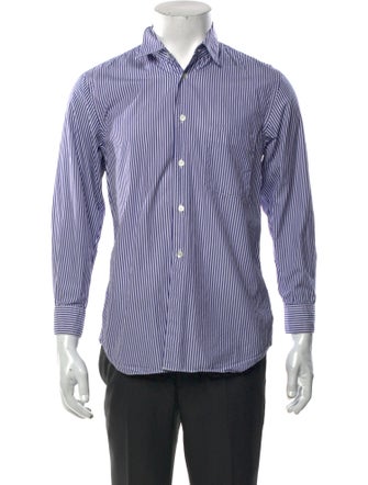 CDG by Comme des Garçons Striped Long Sleeve Button-Up Top