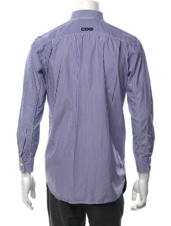 CDG by Comme des Garçons Striped Long Sleeve Button-Up Top