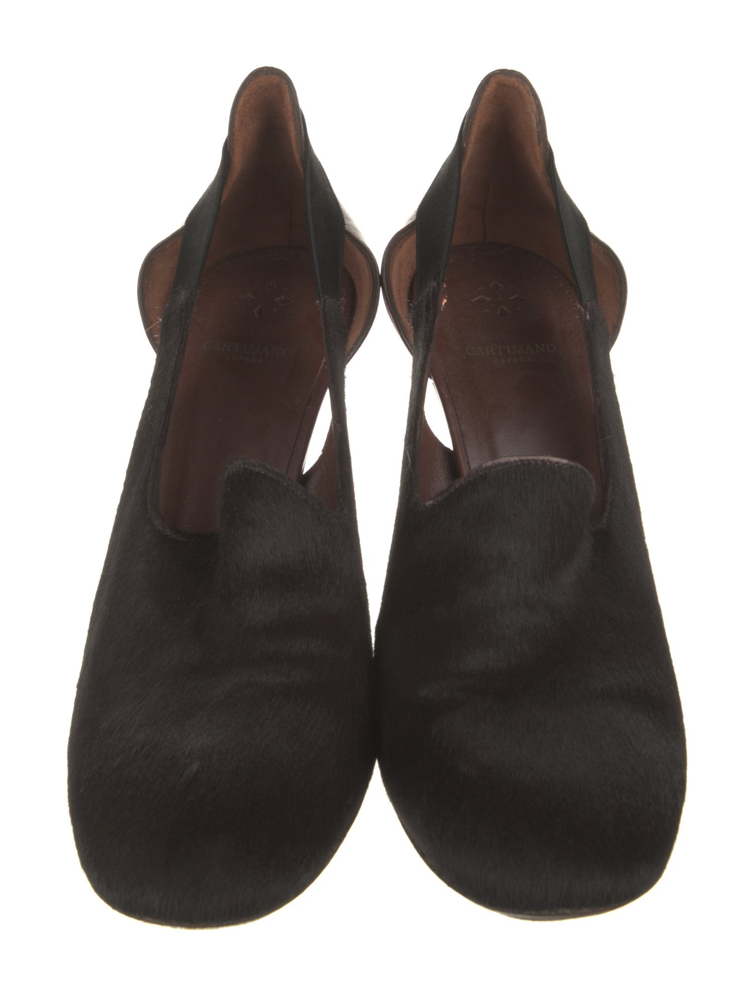 Cartujano Ponyhair Fur Trim Pumps