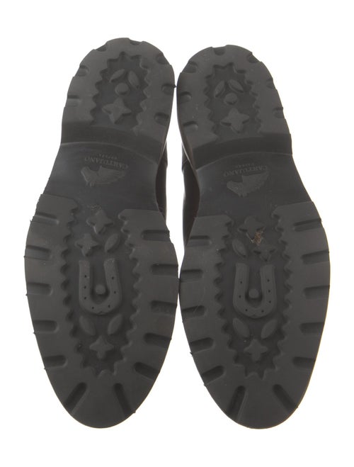 Cartujano Leather Colorblock Pattern Combat Boots