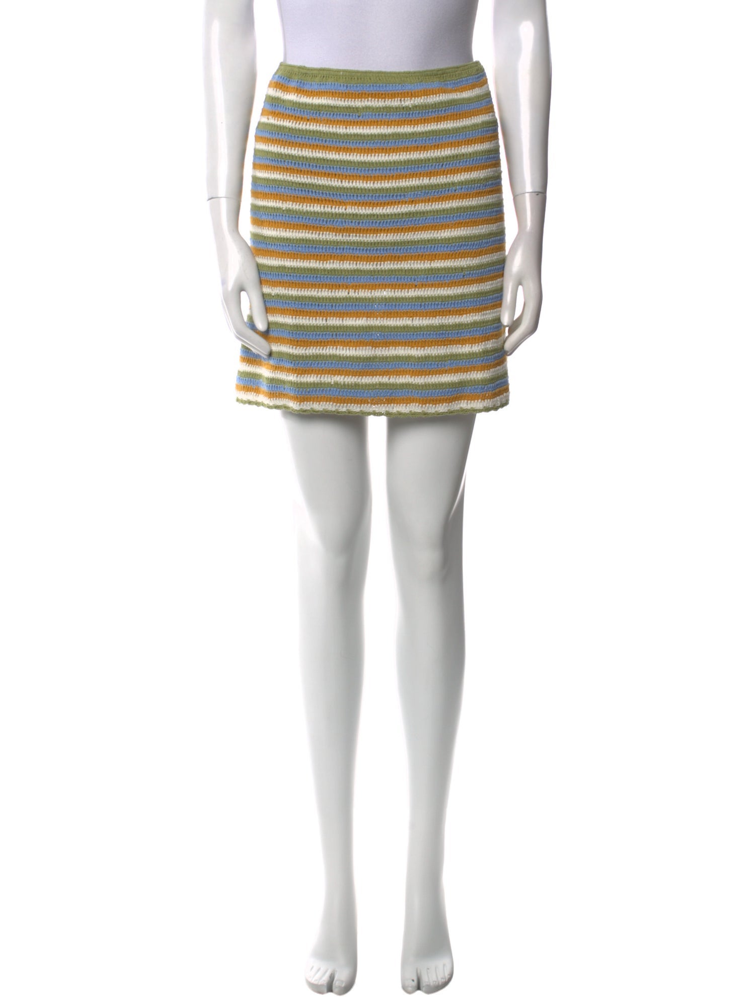 Cloe Cassandro Striped Mini Skirt