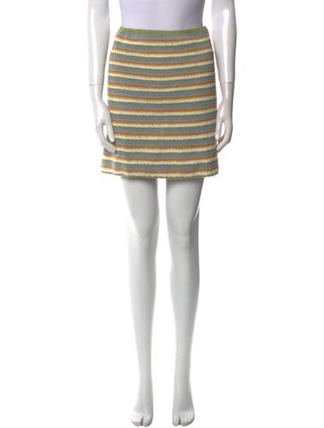Cloe Cassandro Skirts Striped Mini Skirt M