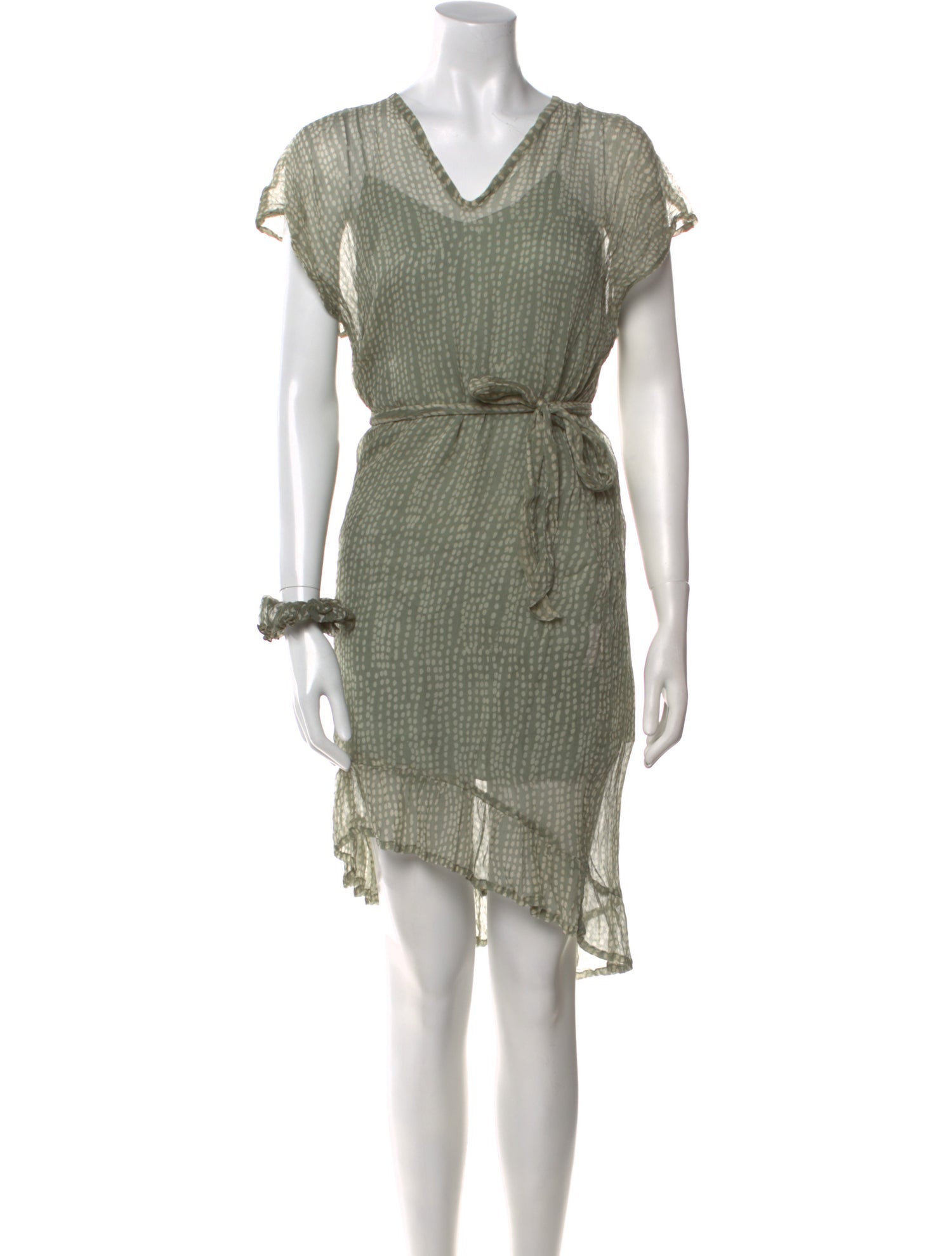 Cloe Cassandro Silk Knee-Length Dress