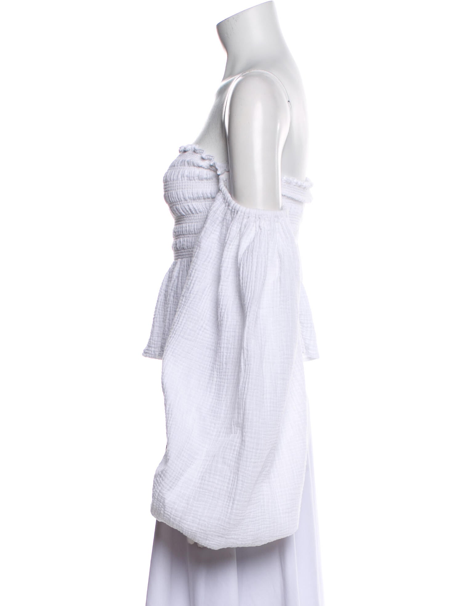 Cloe Cassandro Off-The-Shoulder Long Sleeve Crop Top