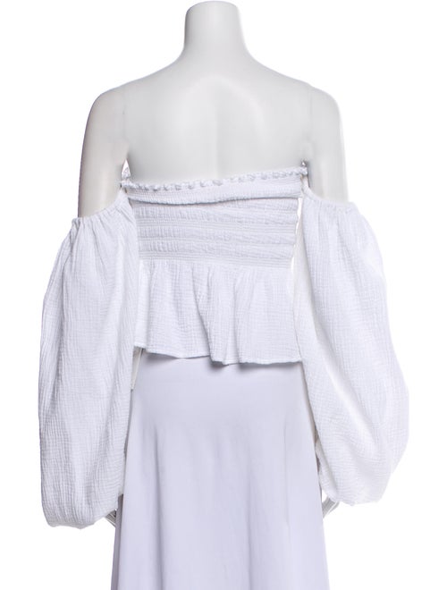 Cloe Cassandro Off-The-Shoulder Long Sleeve Crop Top