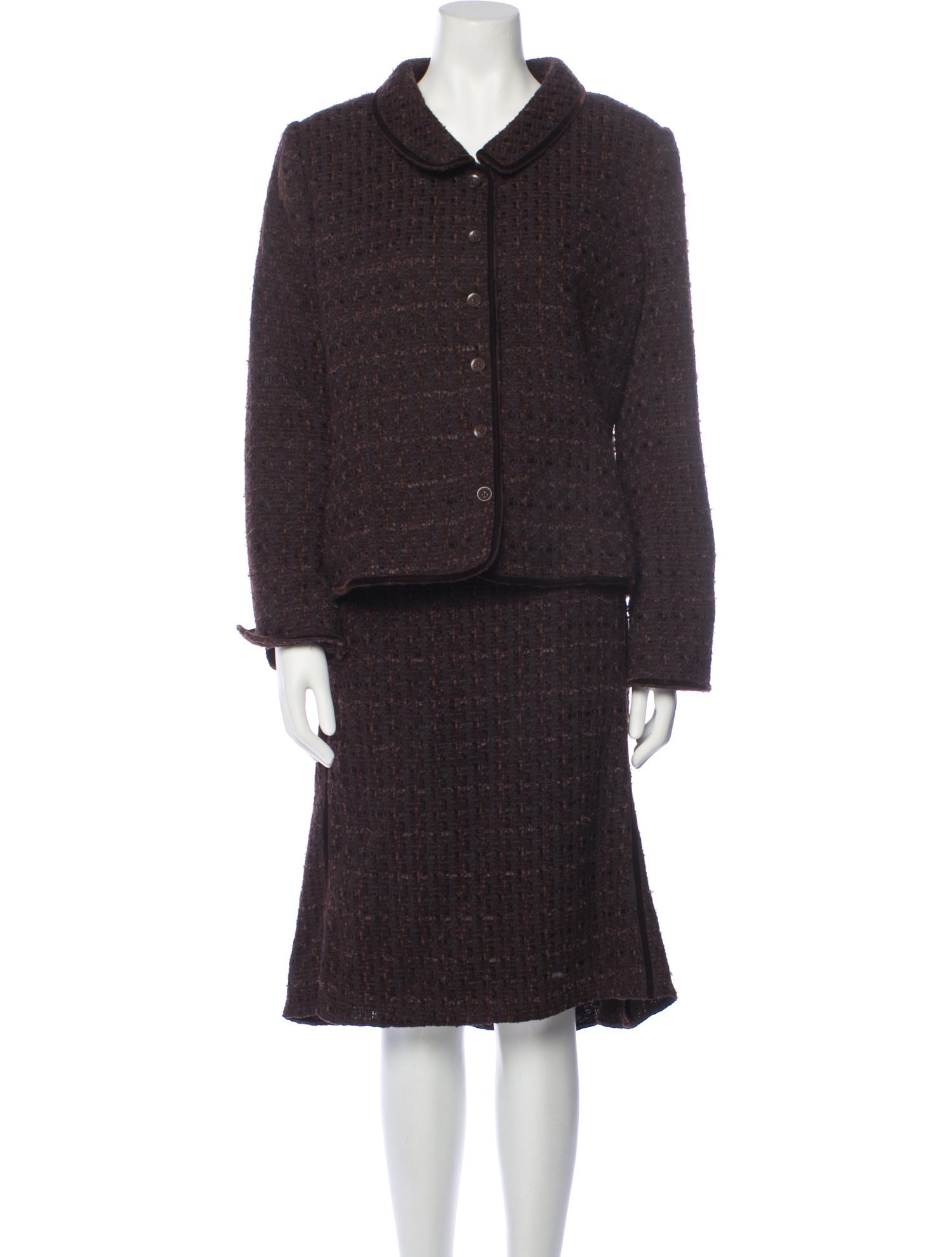 Caroline Charles Tweed Pattern Skirt Suit