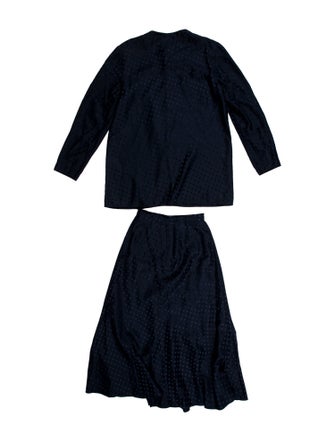 Caroline Charles Silk Patterned Skirt Set