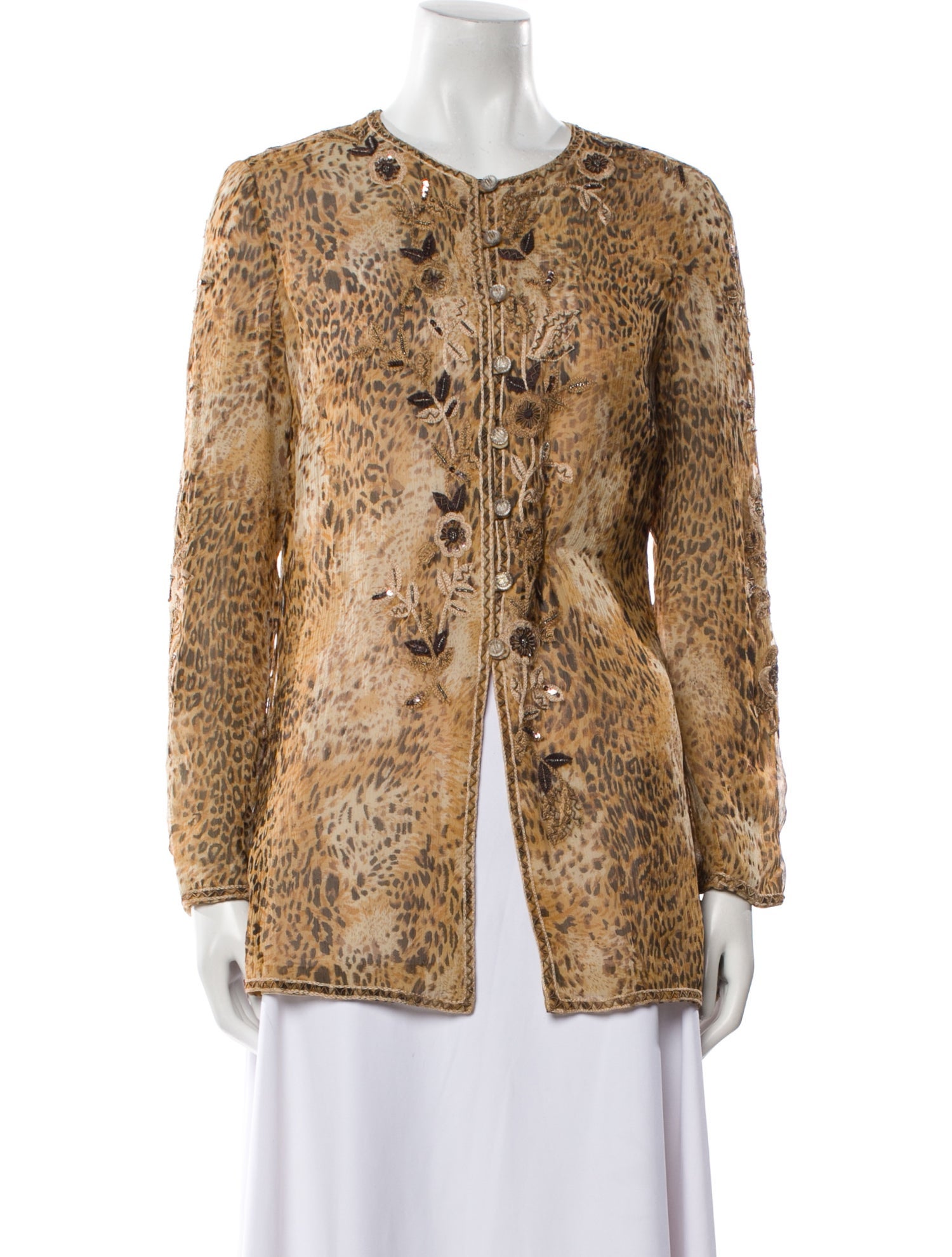 Caroline Charles Silk Printed Jacket