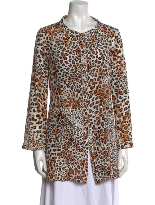Caroline Charles Silk Animal Print Tunic