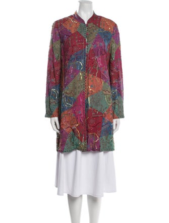 Caroline Charles Silk Printed Evening Jacket