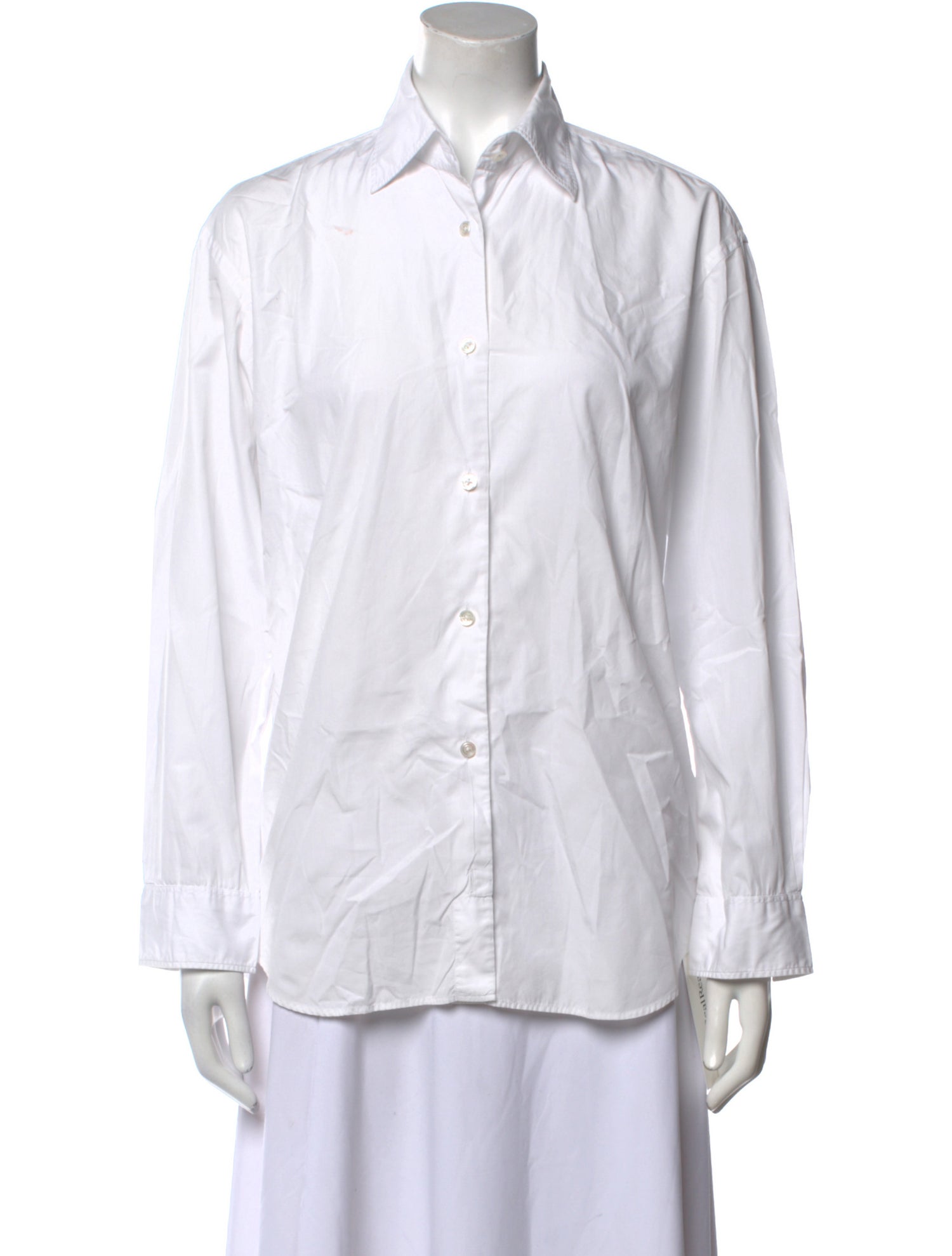 Crimson Cashmere Long Sleeve Button-Up Top