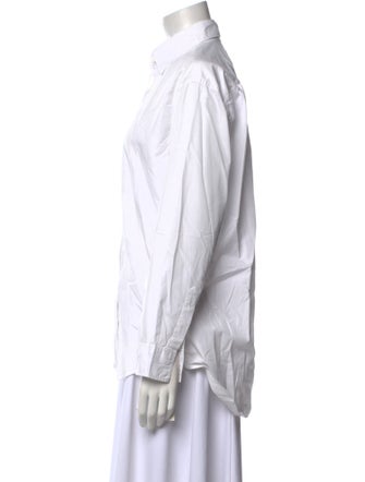 Crimson Cashmere Long Sleeve Button-Up Top