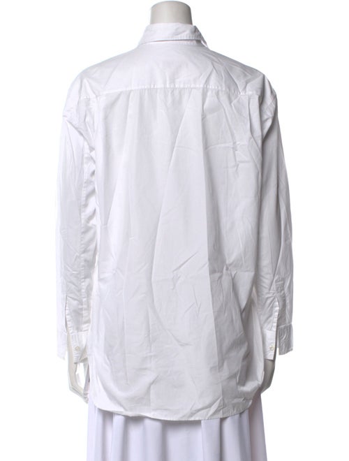 Crimson Cashmere Long Sleeve Button-Up Top