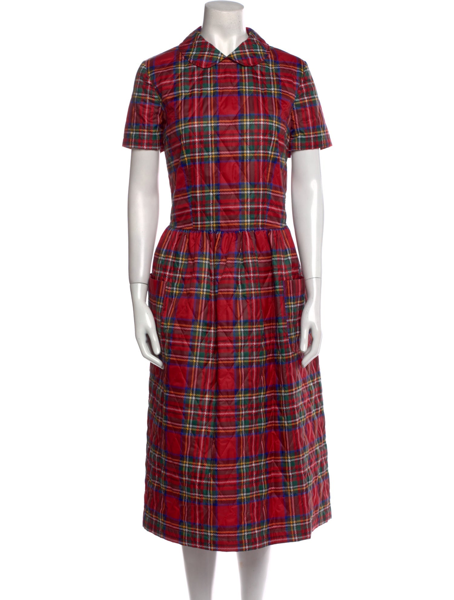 Comme des Garçons Girl Plaid Print Midi Length Dress w/ Tags