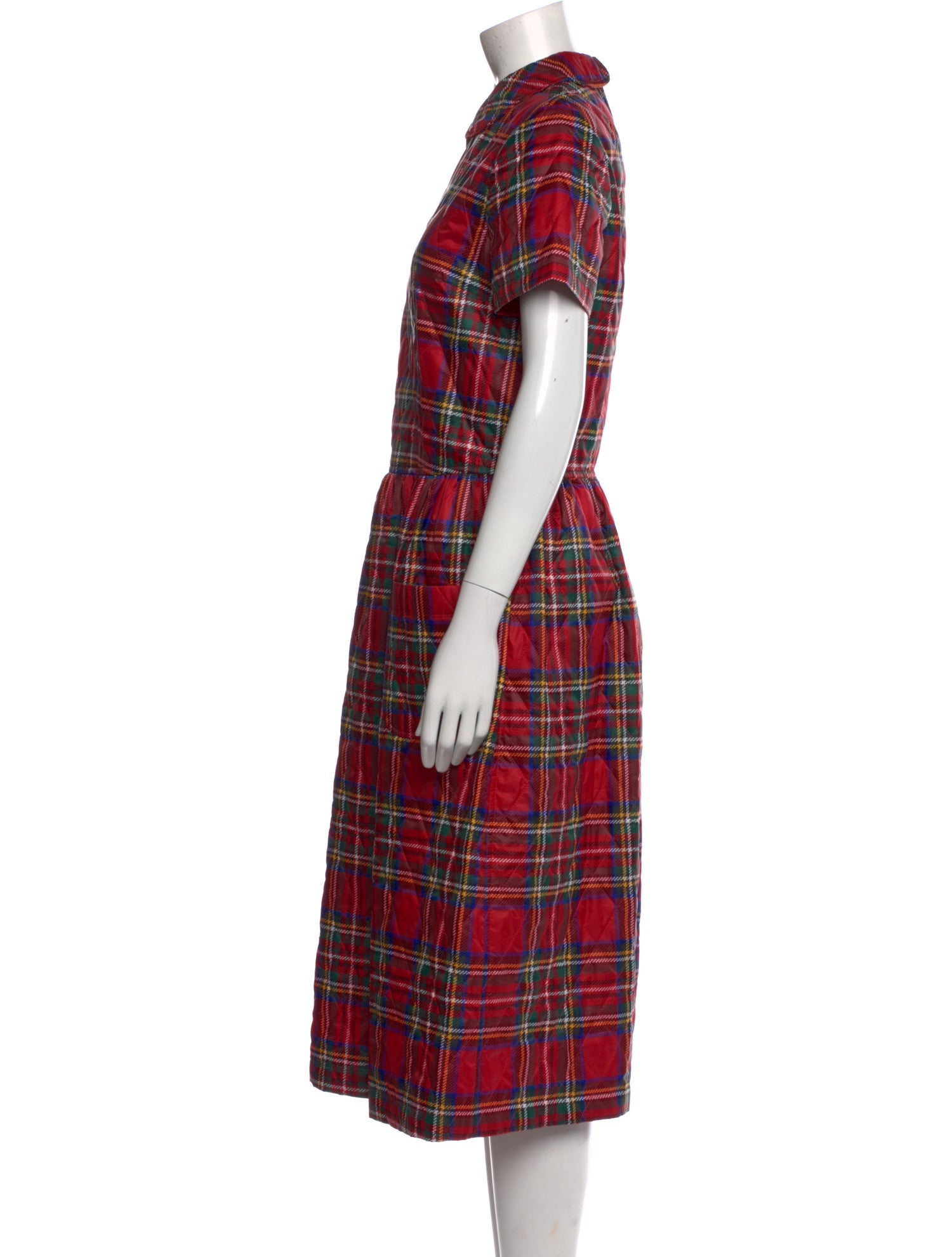 Comme des Garçons Girl Plaid Print Midi Length Dress w/ Tags