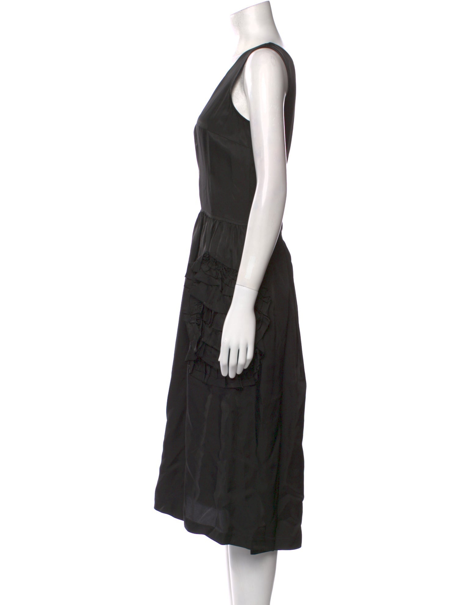 Comme des Garçons Girl Scoop Neck Midi Length Dress