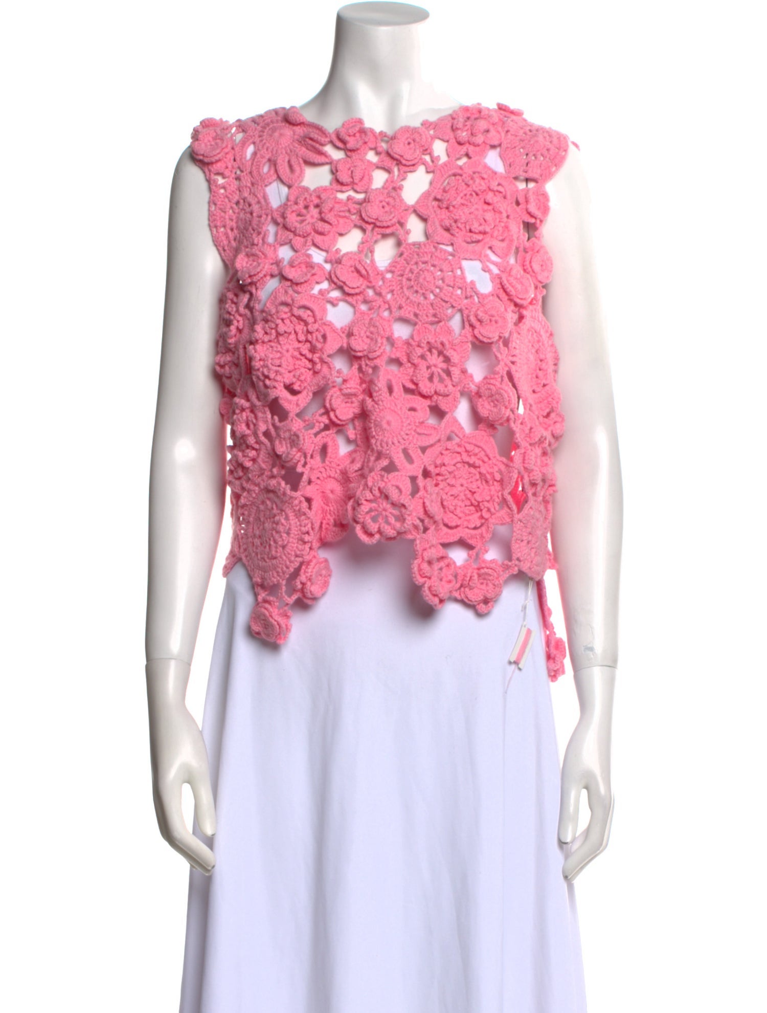 Comme des Garçons Girl Lace Pattern Crew Neck Sweater w/ Tags