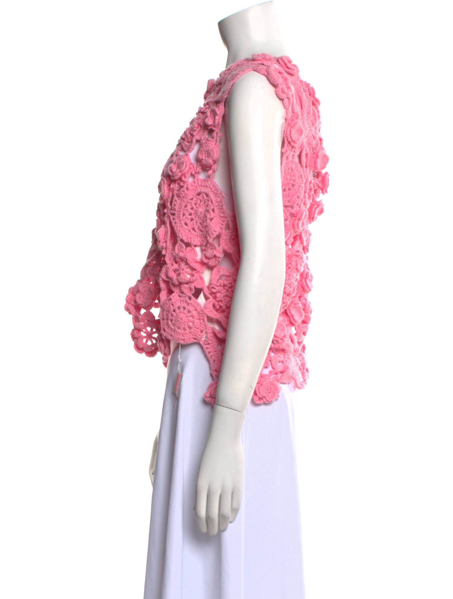 Comme des Garçons Girl Lace Pattern Crew Neck Sweater w/ Tags