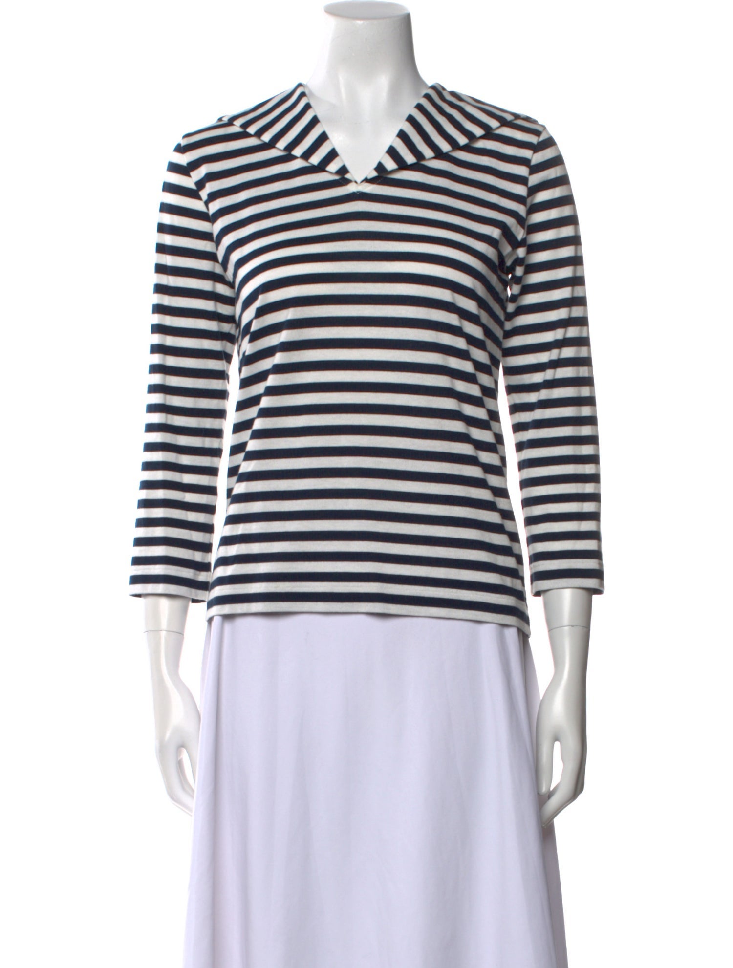 Comme des Garçons Girl Striped V-Neck Top