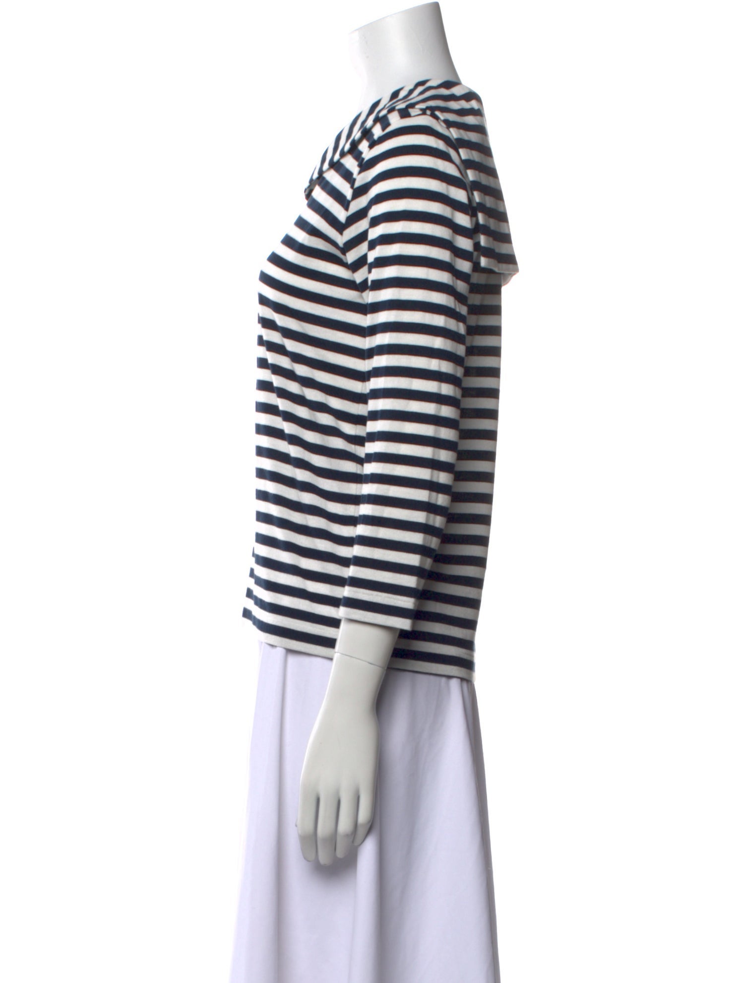 Comme des Garçons Girl Striped V-Neck Top