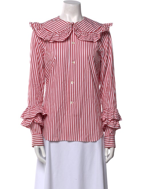 Comme des Garçons Girl Striped Mock Neck Blouse