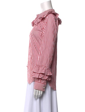 Comme des Garçons Girl Striped Mock Neck Blouse