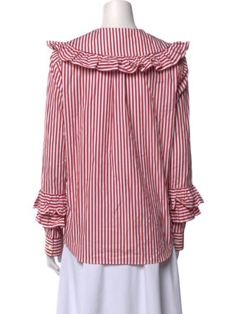 Comme des Garçons Girl Striped Mock Neck Blouse