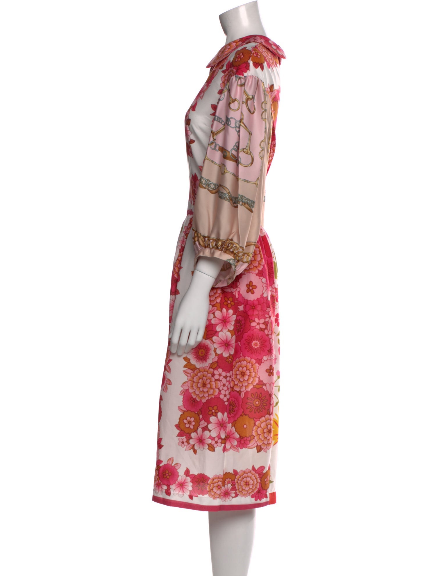 Comme des Garçons Girl Floral Print Midi Length Dress