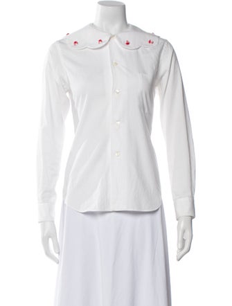 Comme des Garçons Girl Long Sleeve Button-Up Top