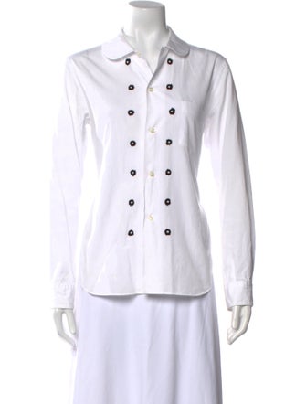 Comme des Garçons Girl Long Sleeve Button-Up Top