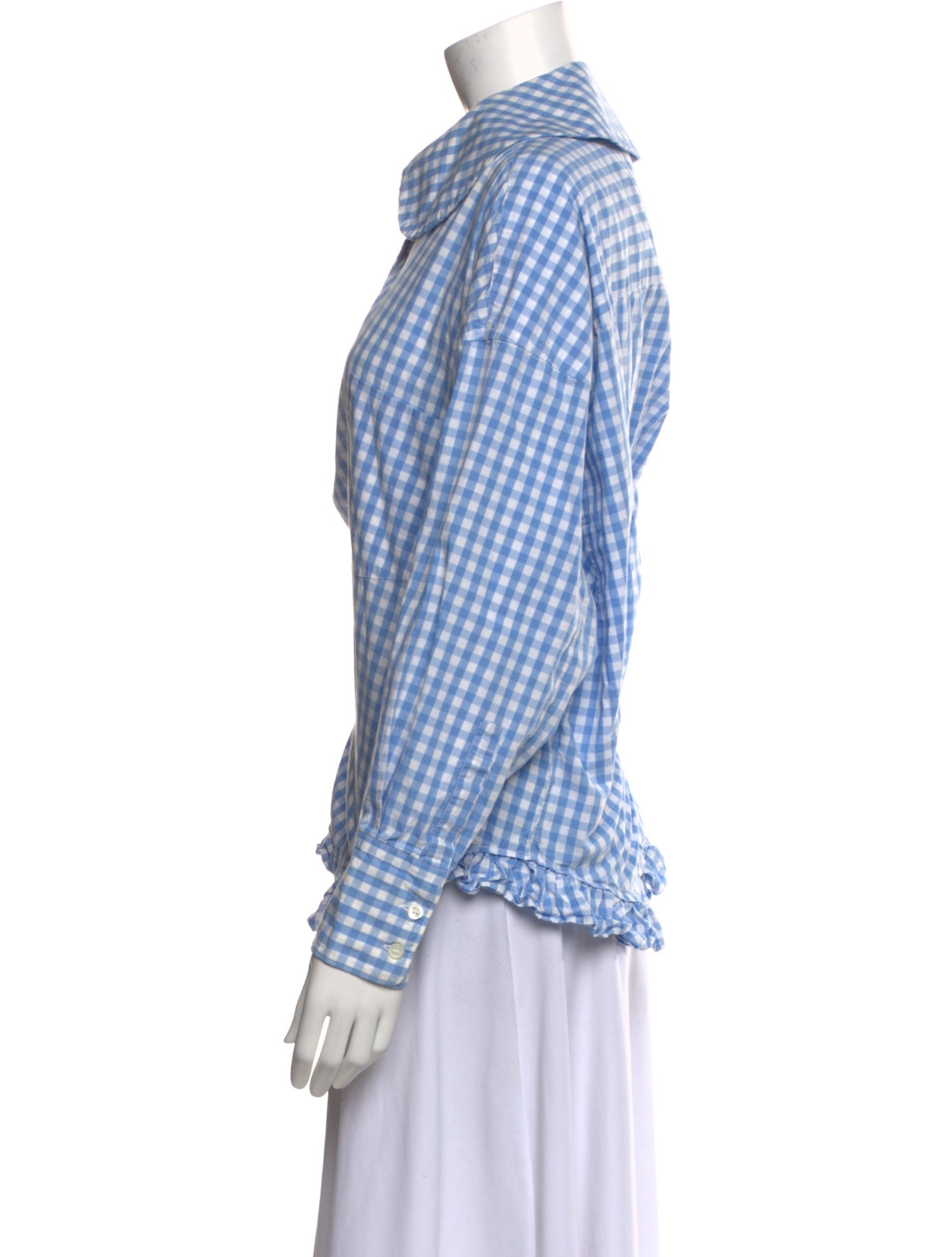 Comme des Garçons Girl Plaid Print Long Sleeve Button-Up Top