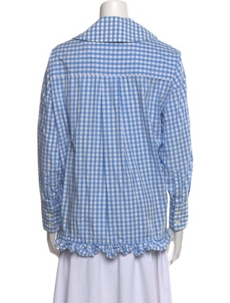 Comme des Garçons Girl Plaid Print Long Sleeve Button-Up Top