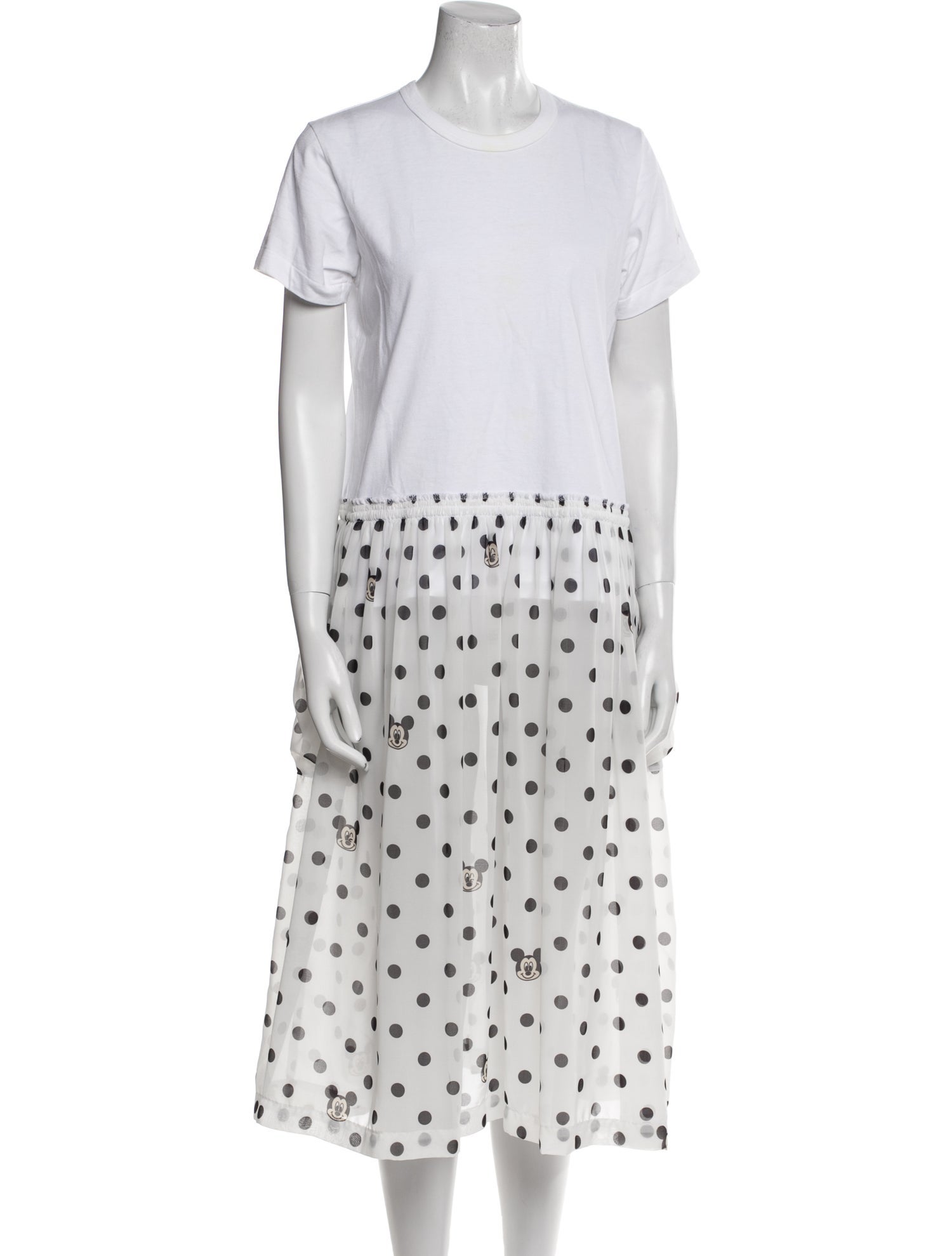 Comme des Garçons Girl Polka Dot Print Midi Length Dress