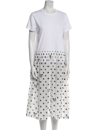 Comme des Garçons Girl Polka Dot Print Midi Length Dress