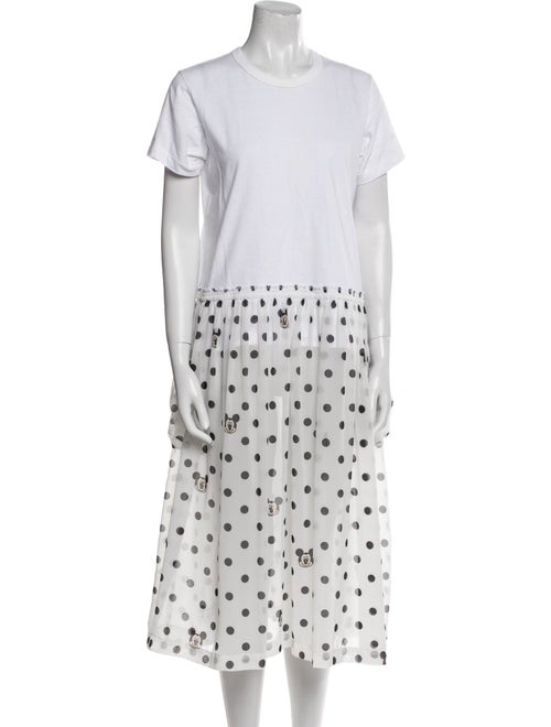 Comme des Garçons Girl Polka Dot Print Midi Length Dress
