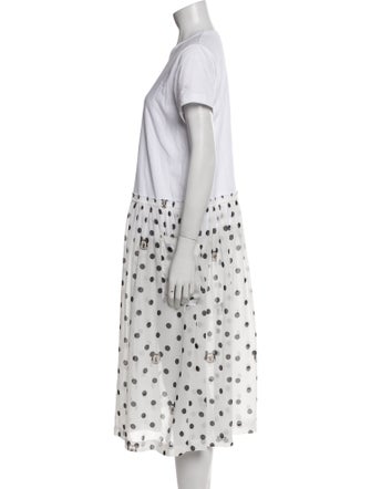 Comme des Garçons Girl Polka Dot Print Midi Length Dress