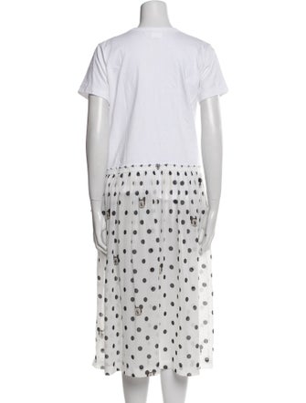 Comme des Garçons Girl Polka Dot Print Midi Length Dress