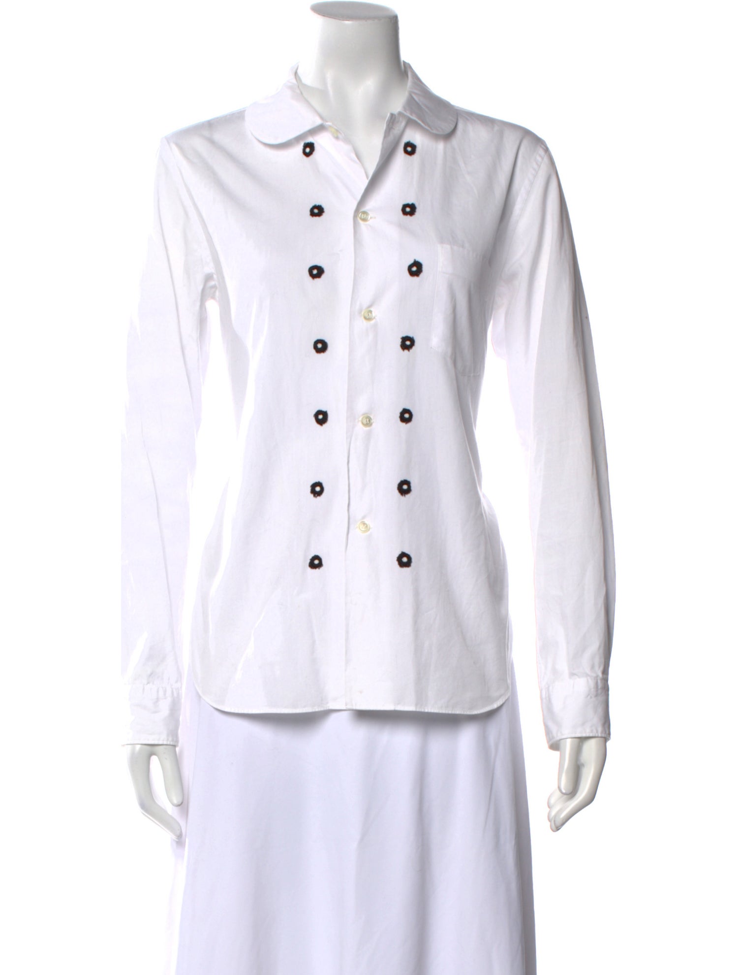 Comme des Garçons Girl Long Sleeve Button-Up Top