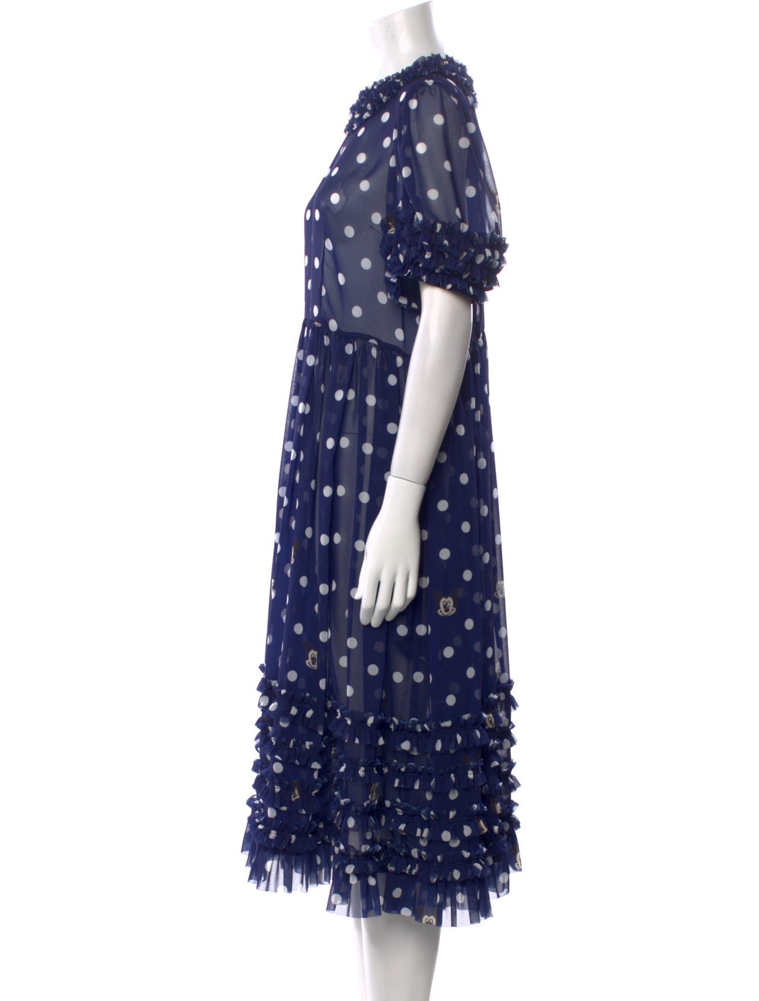 Comme des Garçons Girl Polka Dot Print Midi Length Dress