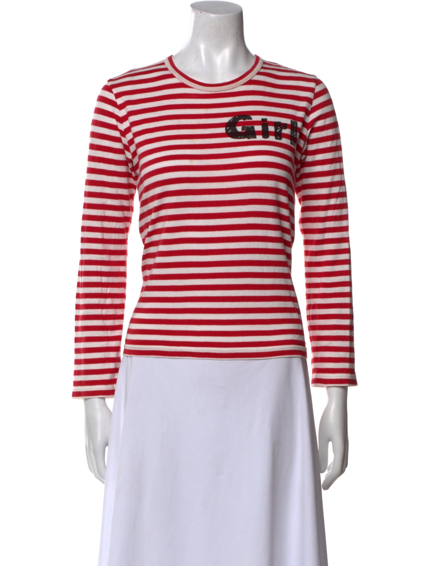 Comme des Garçons Girl Striped Crew Neck T-Shirt