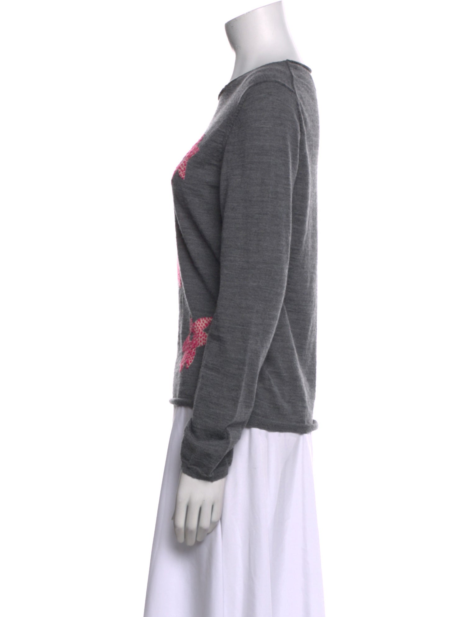 Comme des Garçons Girl Wool Floral Print Sweater