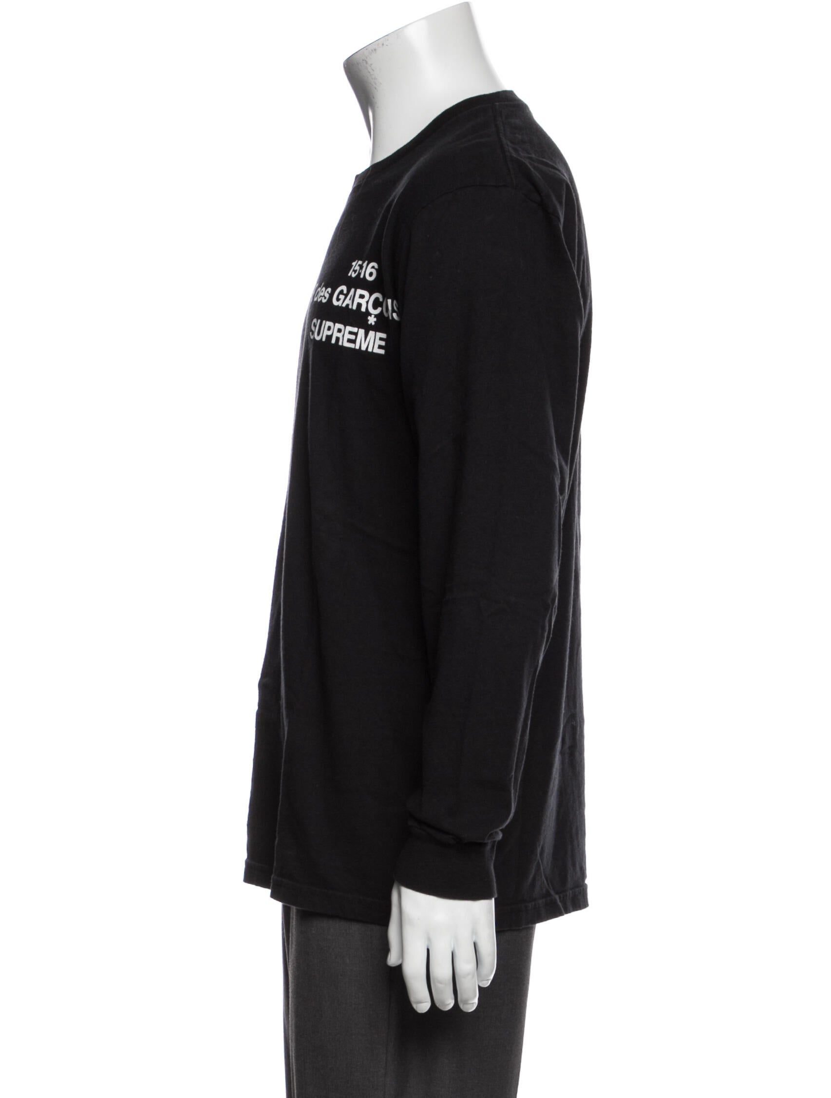 Comme des Garçons SHIRT x Supreme 2015 Long Sleeve T-Shirt - Black