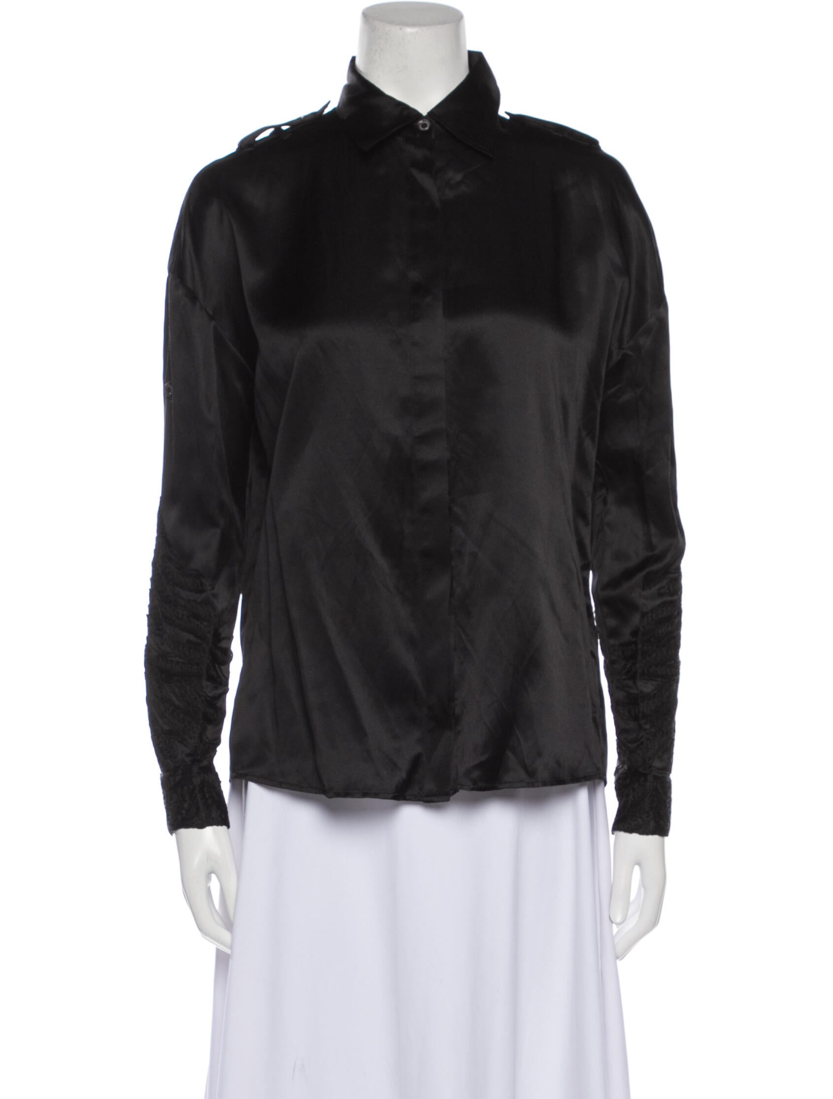 Christian Dada Long Sleeve Button-Up Top
