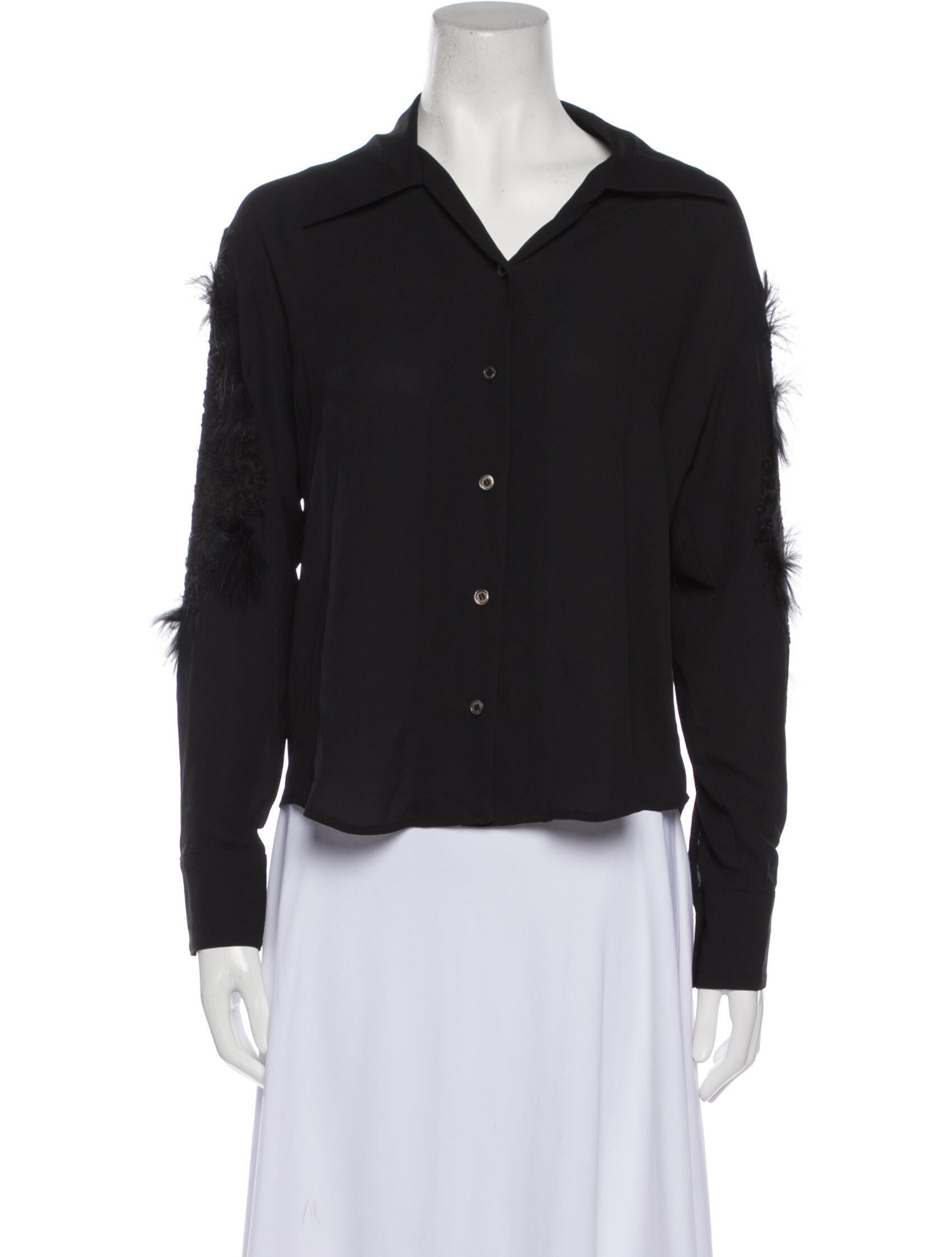 Christian Dada Long Sleeve Button-Up Top