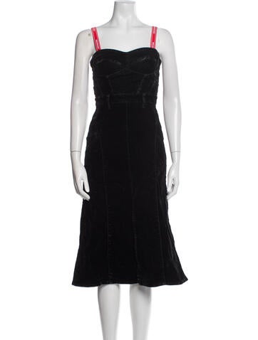 Christian Dada Dresses Velvet Midi Length Dress XS