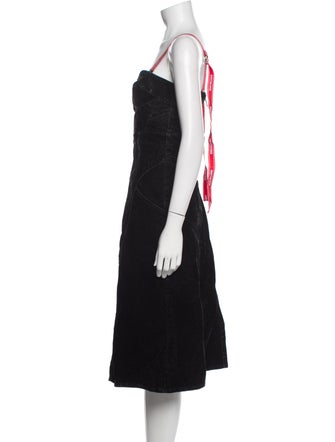 Christian Dada Velvet Midi Length Dress