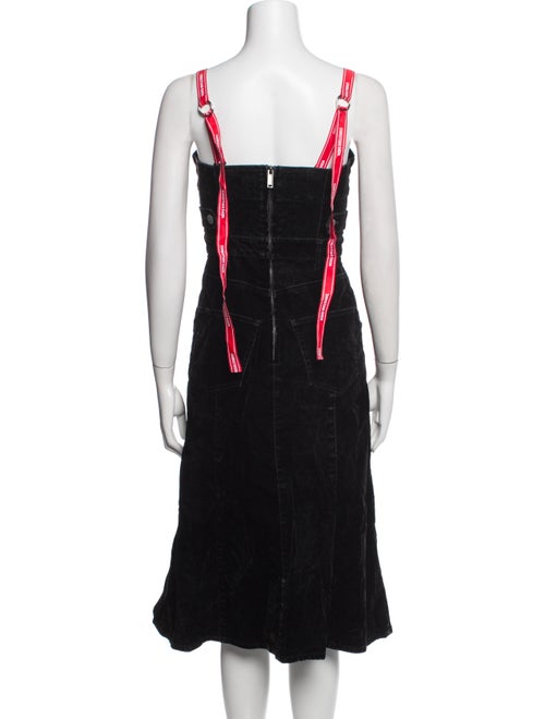 Christian Dada Velvet Midi Length Dress